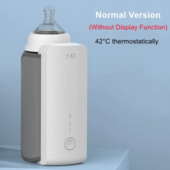 Baby Bottle Warmer - Portable & Wireless design with temperature settings and a baby bottle for easy feeding.