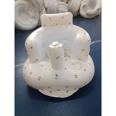 Inflatable Baby Chair designed for dining and bath, featuring colorful patterns for babies 6 to 24 months.