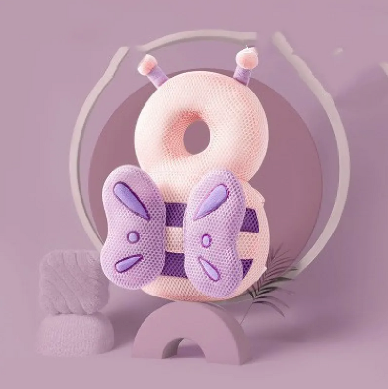 Toddler Head Protection Pad featuring a cute butterfly design for walking babies, ensuring head safety during play.