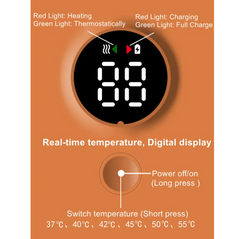 Baby Bottle Warmer - Portable & Wireless design with temperature settings and a baby bottle for easy feeding.