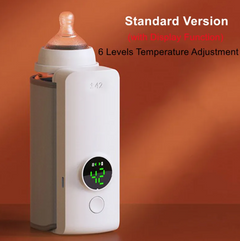 Baby Bottle Warmer - Portable & Wireless design with temperature settings and a baby bottle for easy feeding.